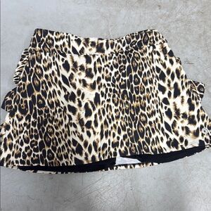 Leopard Print Women's Skirt - DONAJO Athletic Skirt.- Built in Shorts